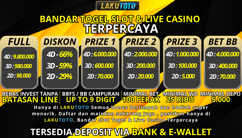 LAKUTOTO: Daftar Bo Togel Terpercaya dan Terbesar Tahun 2024